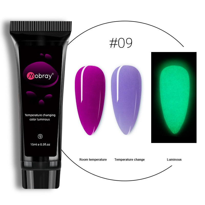 3in1 Glow-in-dark Poly Gel for Nail Extension