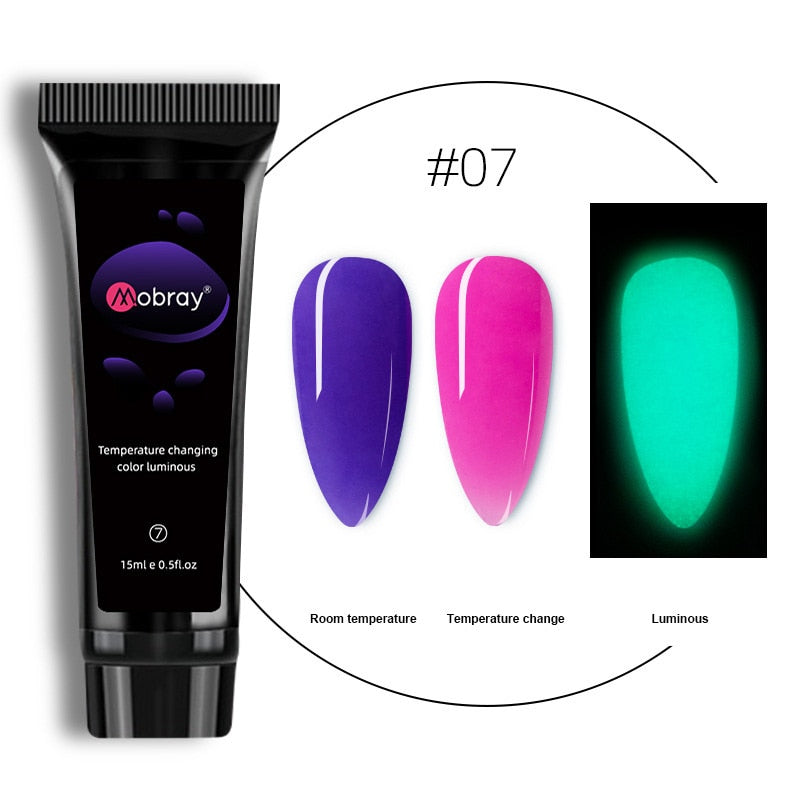 3in1 Glow-in-dark Poly Gel for Nail Extension
