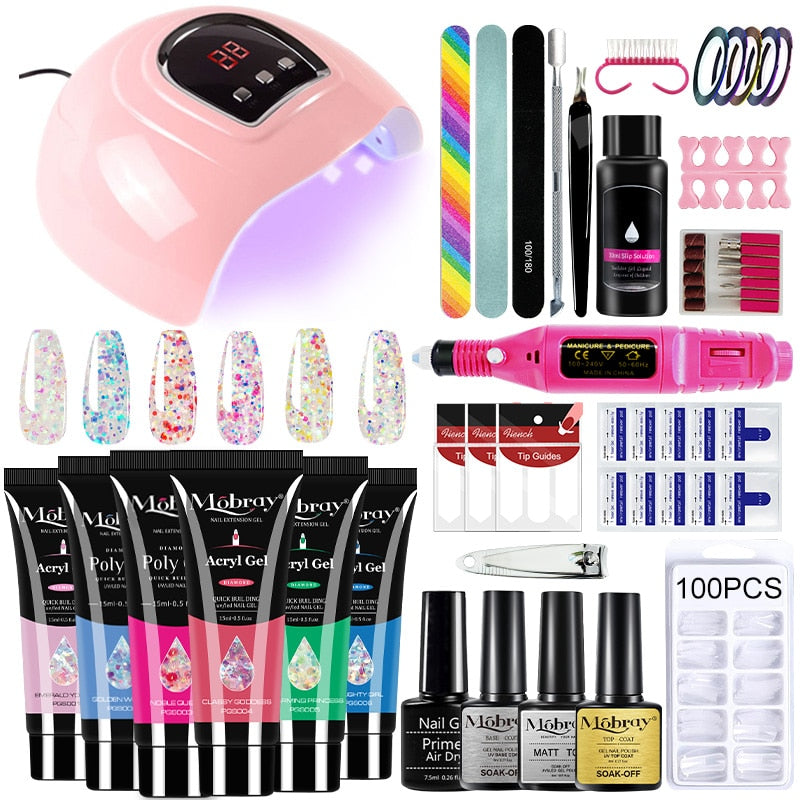 Professional kit 1 PolyGel set for nail extensions
