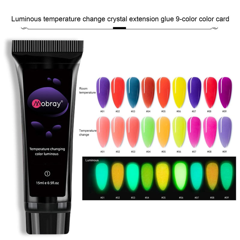 3in1 Glow-in-dark Poly Gel for Nail Extension
