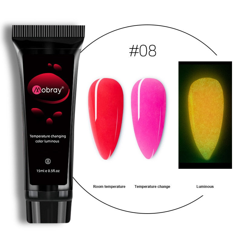 3in1 Glow-in-dark Poly Gel for Nail Extension