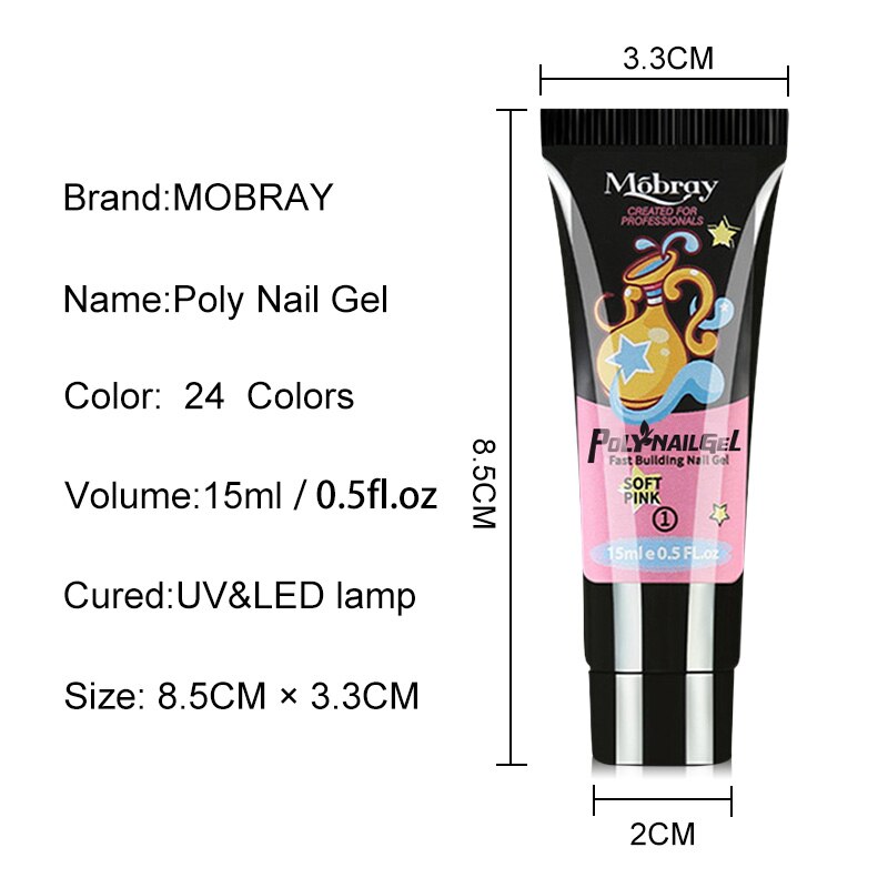 Professional kit 1 PolyGel set for nail extensions