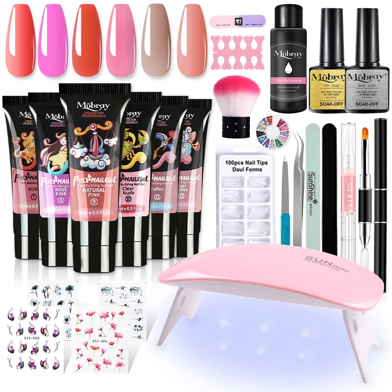 Professional kit 1 PolyGel set for nail extensions