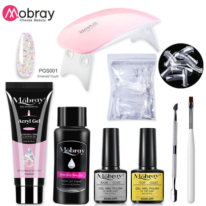 Professional kit 2 PolyGel set for nail extensions