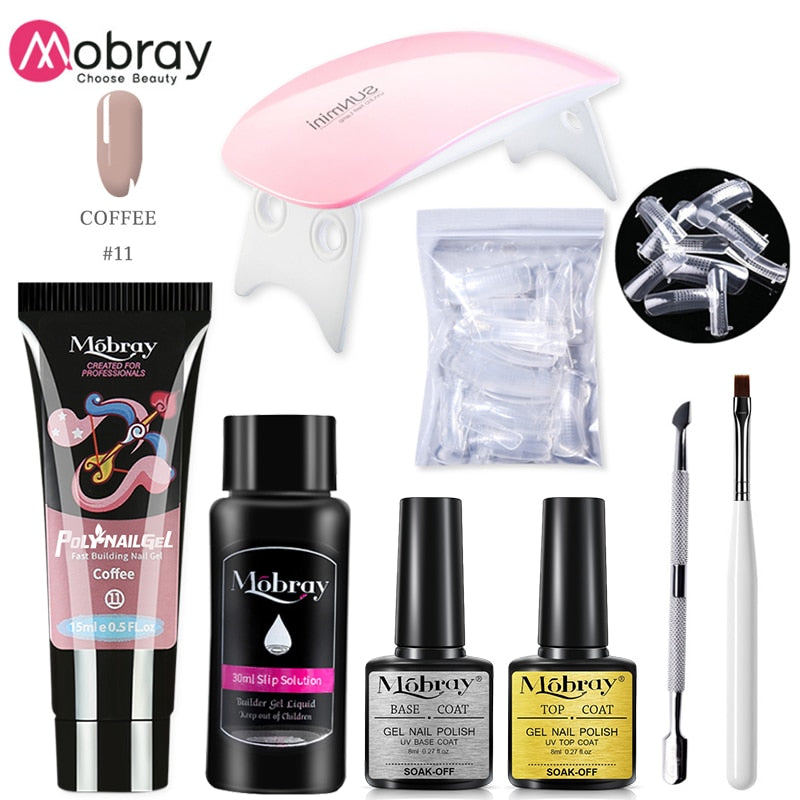 Professional kit 2 PolyGel set for nail extensions