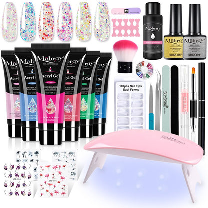 Professional kit 2 PolyGel set for nail extensions