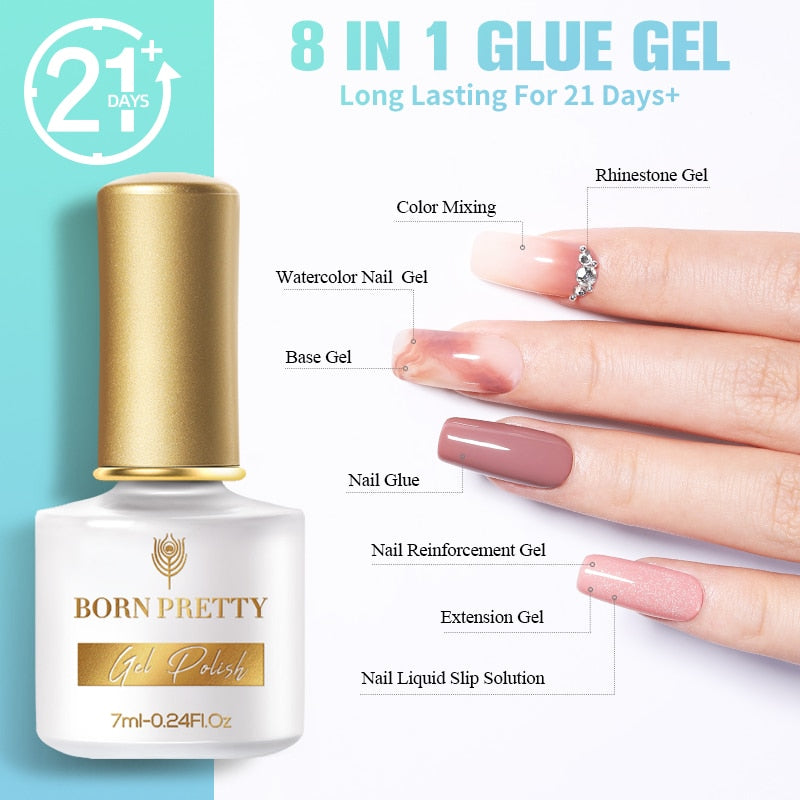 BORN PRETTY 7ml Glitter Soak Off Nail Gel
