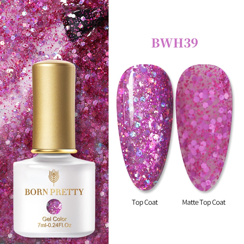 BORN PRETTY 7ml Glitter Soak Off Nail Gel
