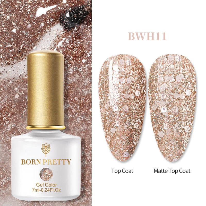 BORN PRETTY 7ml Glitter Soak Off Nail Gel