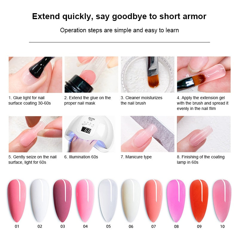 Starterkit 1 PolyGel set for nail extensions