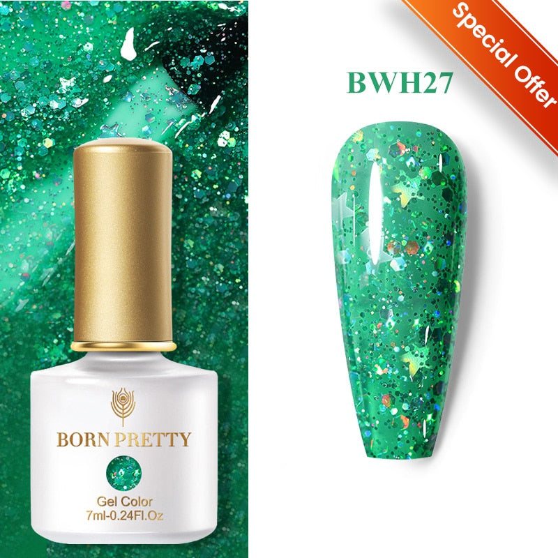 BORN PRETTY 7ml Glitter Soak Off Nail Gel