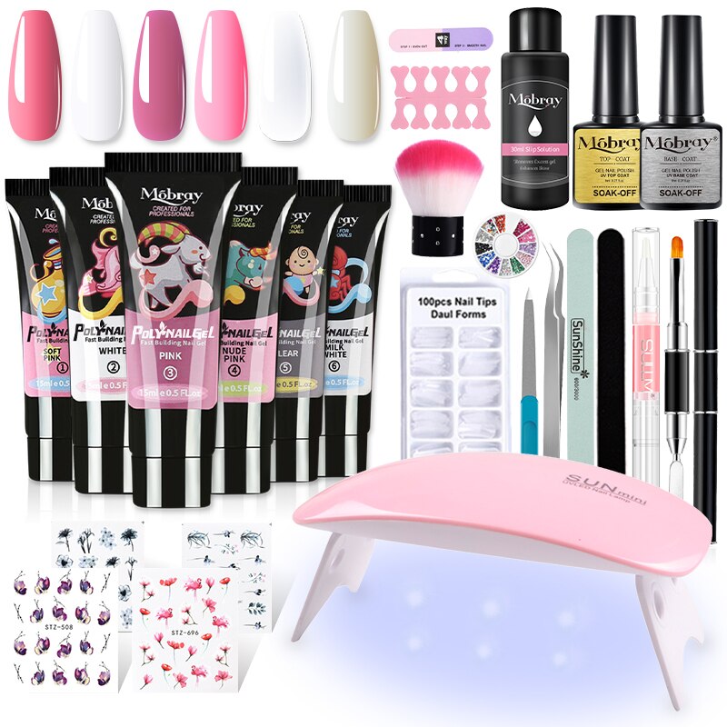 Professional kit 1 PolyGel set for nail extensions