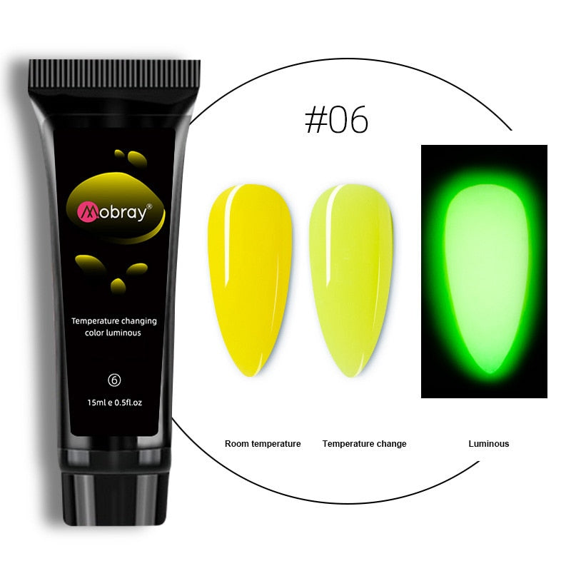 3in1 Glow-in-dark Poly Gel for Nail Extension