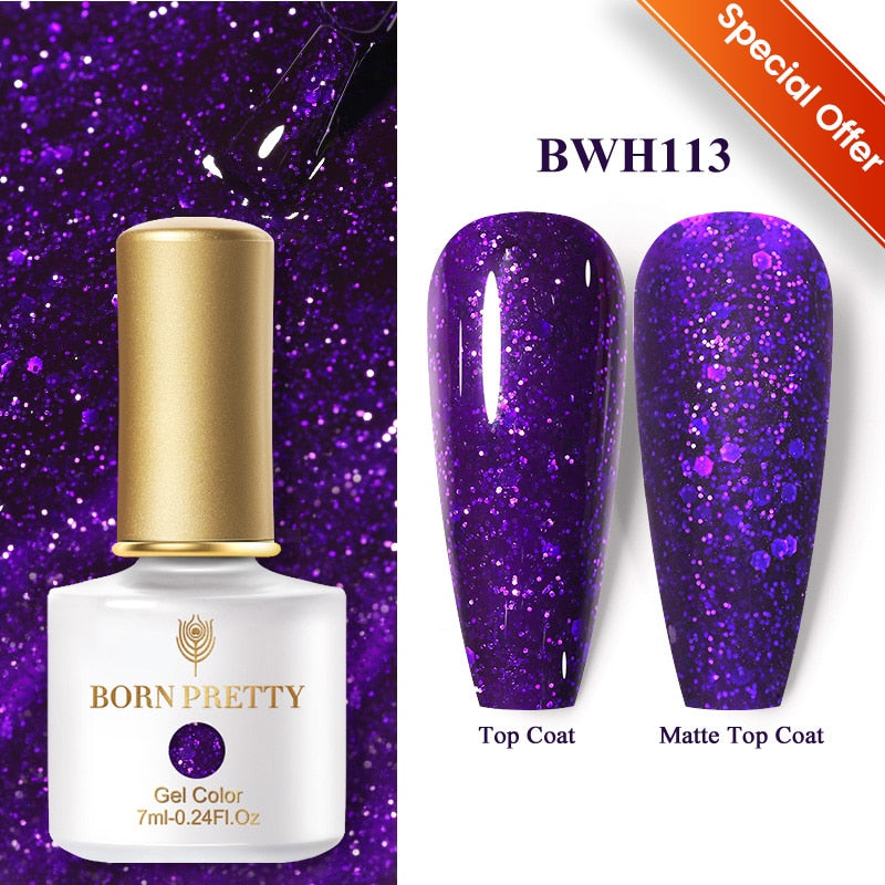 BORN PRETTY 7ml Glitter Soak Off Nail Gel